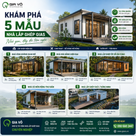 Khám Phá 5 Mẫu Nhà Lắp Ghép GIAS Nhỏ Gọn, Đầy Đủ Tiện Nghi