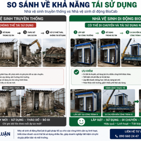 So sánh nhà vệ sinh di động BioCab và nhà vệ sinh truyền thống 