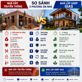 So Sánh Nhà Xây Truyền Thống Và Nhà Lắp Ghép GIAS Năm 2026